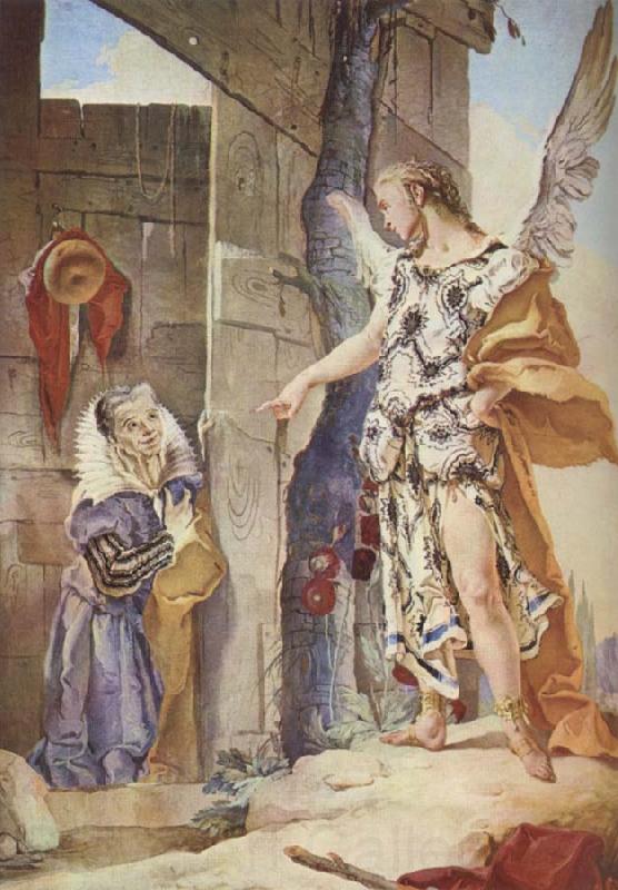 Giovanni Battista Tiepolo Sarch and the Archangel Norge oil painting art